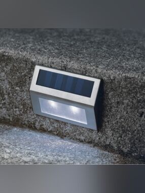 NIB Fusion Solar Rail Light 2-Pack Stainless Steel 45222